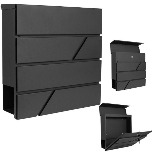Rapid Teck® Design-Briefkasten Modern 1 Anthrazit