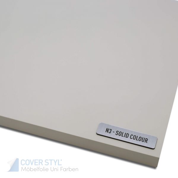Cover Styl'® Möbelfolie Uni einfarbige Dekorfolie N3 Eggshell Velvet Grain