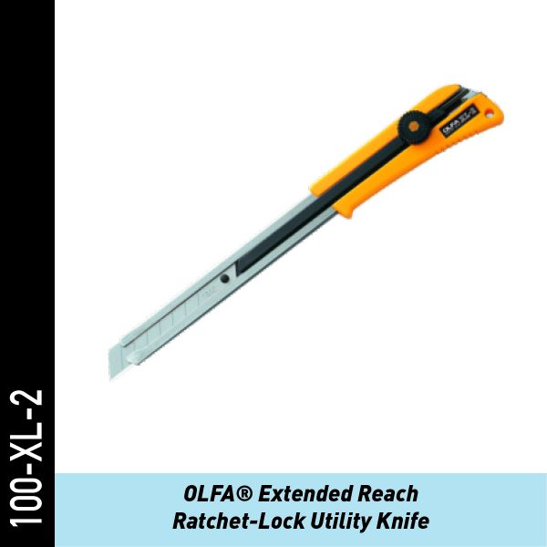 OLFA Extended Reach Universalmesser mit Ratschenverriegelung | Folienmesser