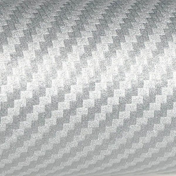 Omega Skinz Car Wrapping Autofolie mit Luftkanälen Carbon Silver OS-812