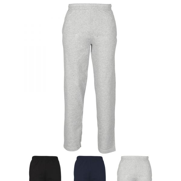 Fruit of the Loom® Lightweight open Hem Jog Pants für Herren, Unisex Graumeliert