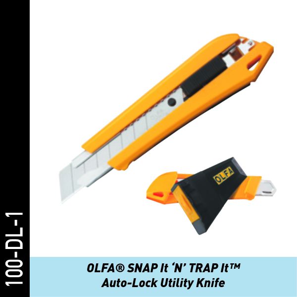 OLFA SNAP 'N' TRAP IT Auto-Lock Universalmesser | Folienmesser
