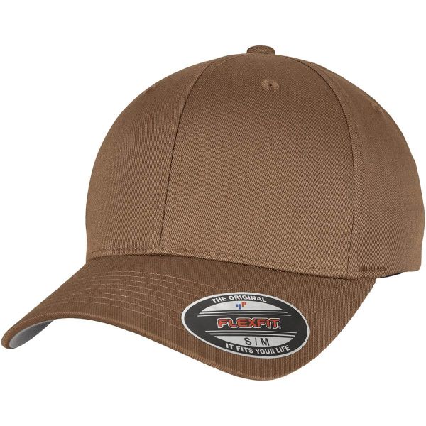 Flexfit® Baseball Cap Wooly Combed Kappe Basecap Coyotebrown / Braun