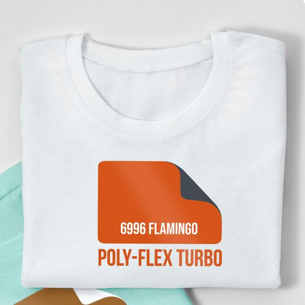 Poli-Tape POLI FLEX® TURBO Flexfolie HTV T-Shirt Folie 6996 FLAMINGO