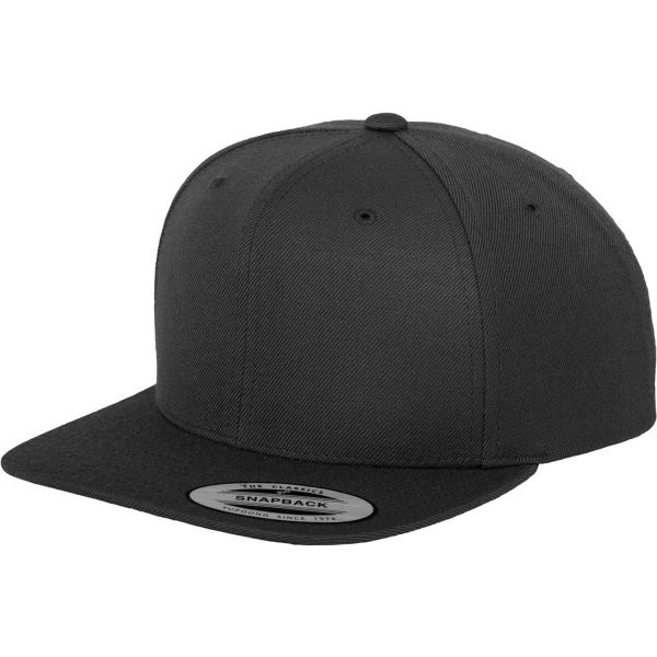 FlexFit® Classic Snapback 6 Panel Cap FX6089M Baseball Kappe Dark Grey / Dark Grey