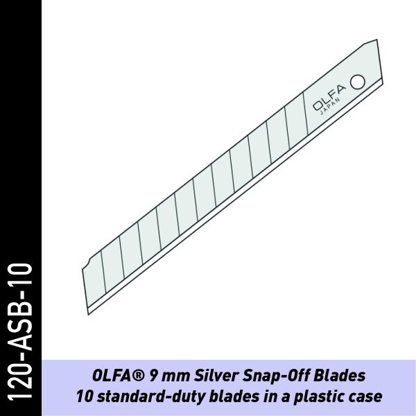 OLFA Ersatzklingen, 45° - 10 Stck. 9mm x 80mm