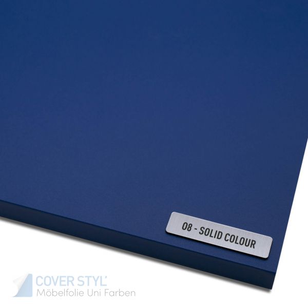 Cover Styl'® Möbelfolie Uni einfarbige Dekorfolie O8 Midnight Blue