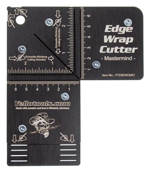 Yellotools EdgeWrap Cutter Mastermind - Schneideschablone für perfekte Folierung von Möbeln & Ecken - MöbelFolie YT23EWCM01