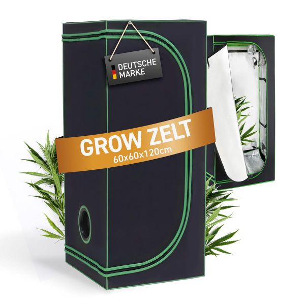 Growroom Grow Tent Gewächshaus Box Pflanzen Zuchtzelt - Aufzuchtzelt für Pflanzen 60 x 60 x 120 cm