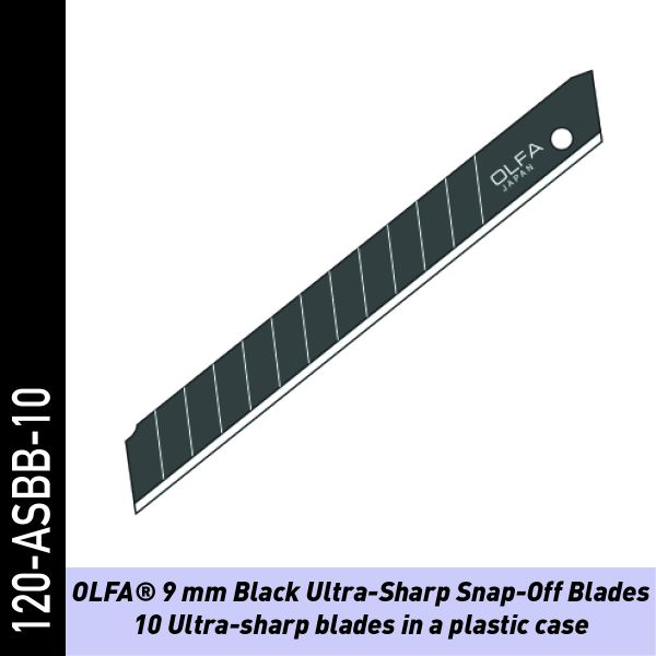 OLFA Ersatzklingen, schwarz, 45° - 10 Stck. 9-mm