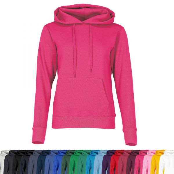 Fruit of the Loom® Ladies Classic Hooded Sweat Sweater Kapuzenpullover Kapuzenpulli Kapuzensweatshirt 62038057 Fuchsia