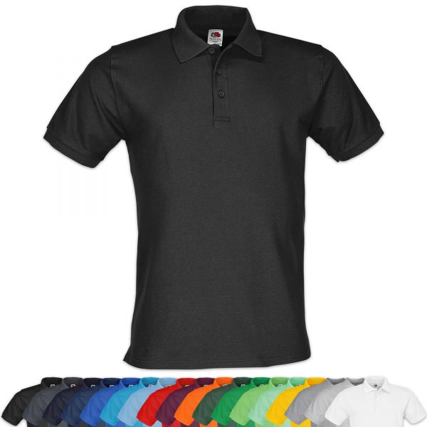 Fruit of the Loom® Premium Polo | Poloshirt schwarz