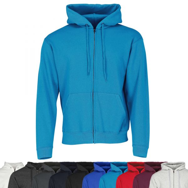 Fruit of the Loom® Classic Hooded Sweat Jacket Kapuzenjacke Trainingsjacke Sportjacke 620620ZU Azurblau