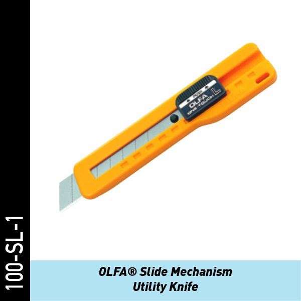 OLFA Universalmesser mit Schiebe-Verriegelungsmechanismus | Folienmesser