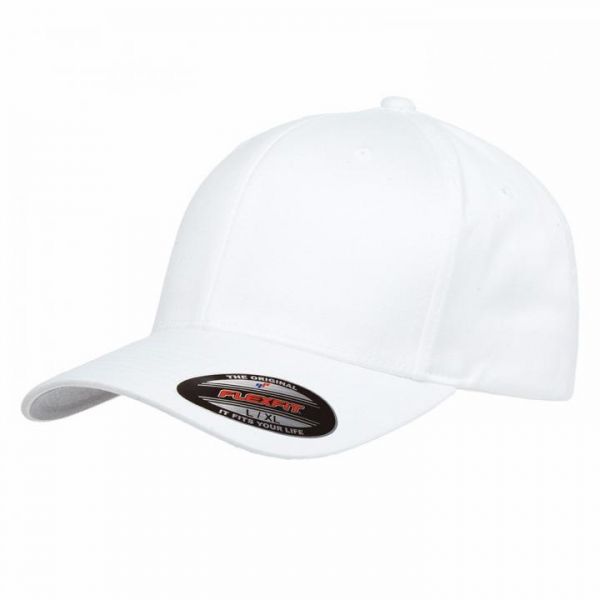 Flexfit® Baseball Cap Wooly Combed Kappe Basecap Weiß