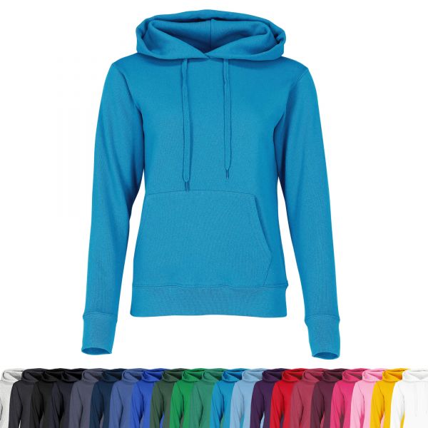 Fruit of the Loom® Ladies Classic Hooded Sweat Sweater Kapuzenpullover Kapuzenpulli Kapuzensweatshirt 620380ZU Azurblau