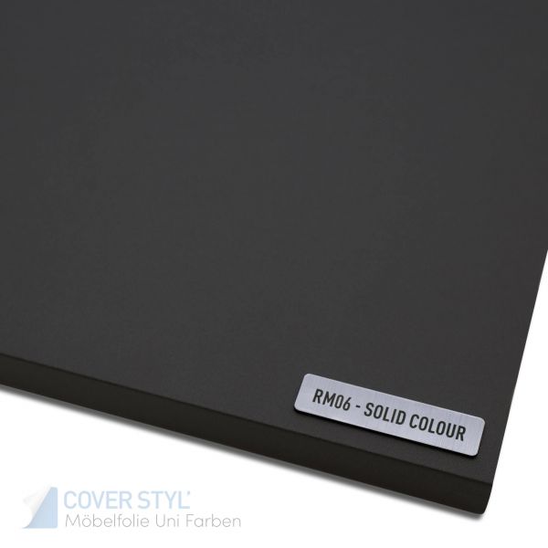 Cover Styl'® Möbelfolie Uni einfarbige Dekorfolie RM06 Dark Grey