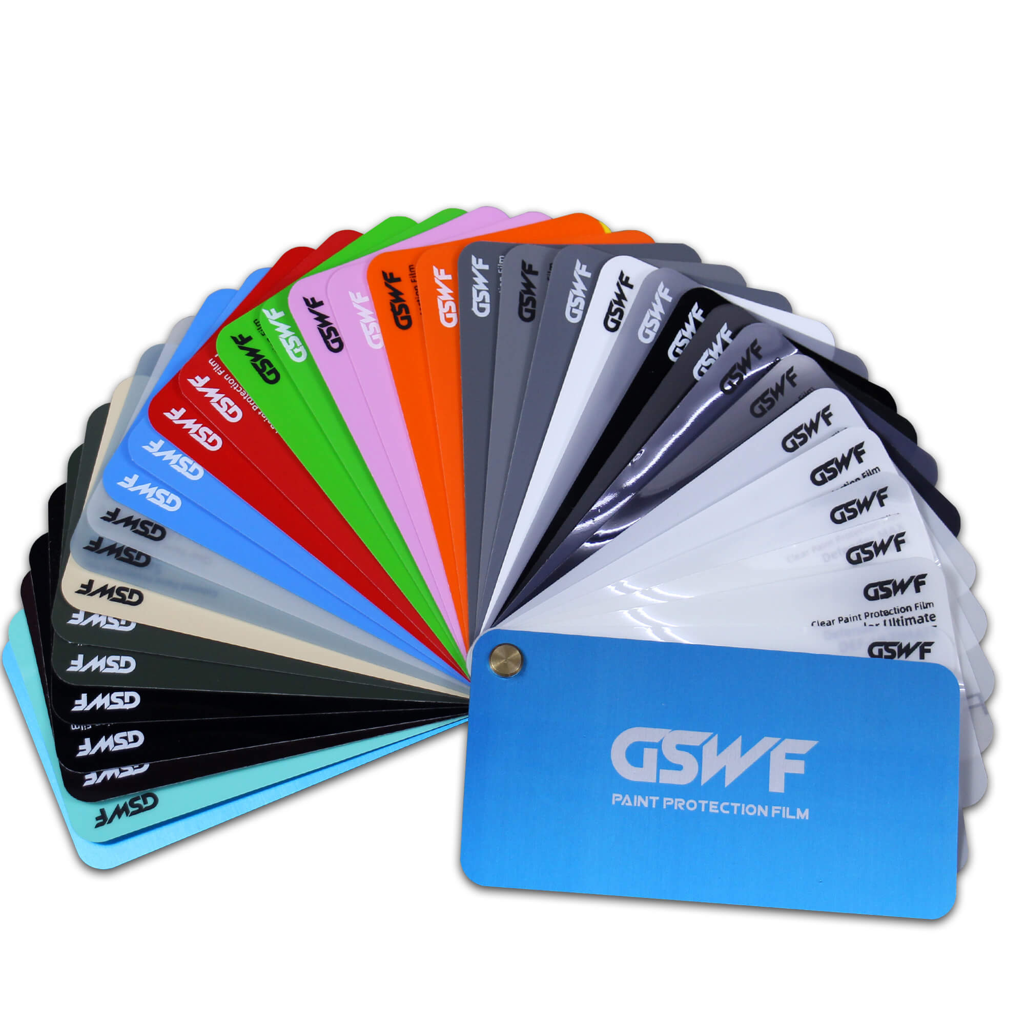 Farbige GSWF PPF Lackschutzfolien Musterbuch