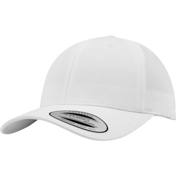 FlexFit® Curved Classic Snapback Cap Weiß Baseball Kappe FX7706220