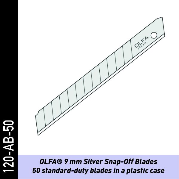 OLFA Snap-Off Klingen 45° - 50 Stck. für Folienmesser