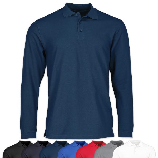 Fruit of the Loom® Premium Long Sleeve Polo | Langarm Polo navy