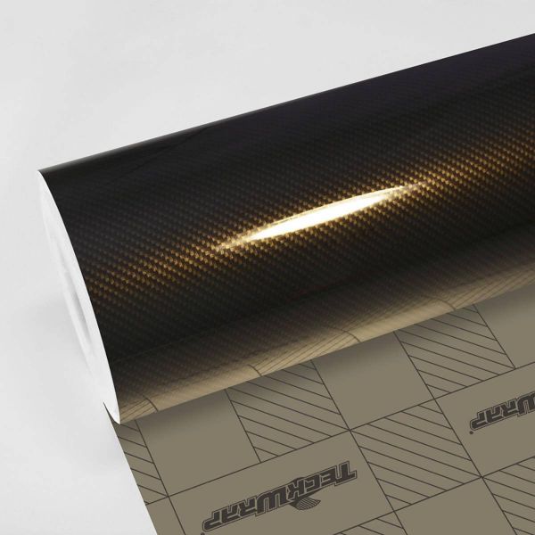 TeckWrap Carbon Fibre Car Wrapping Autofolie RCF03-R Gloss Black Ceramic Carbon Carbon Folie Schwarz