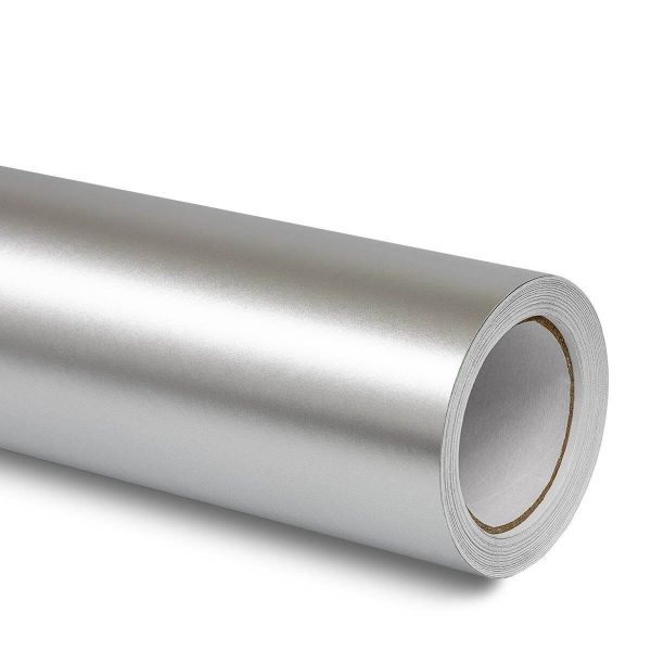 Rapid Teck Luftkanal Autofolie selbstklebende Car Wrapping Folie Matt Chrom Silber / Silver
