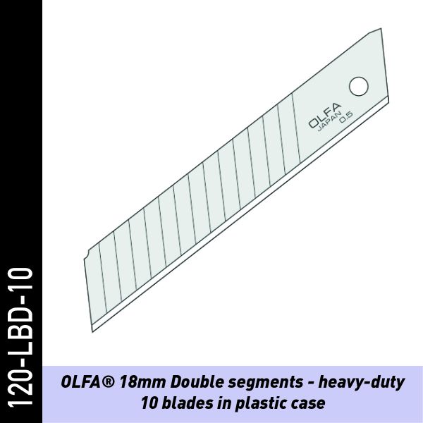 OLFA Doppelseitige Snap-Off Klinge 45° - 10 Stck. Carbon Stahl