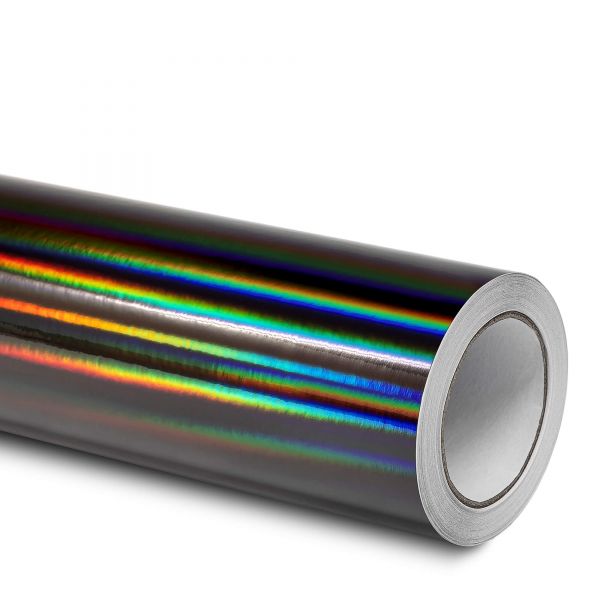 Rapid Teck® Oil Slick Autofolie Hologramm Rainbow Schwarz