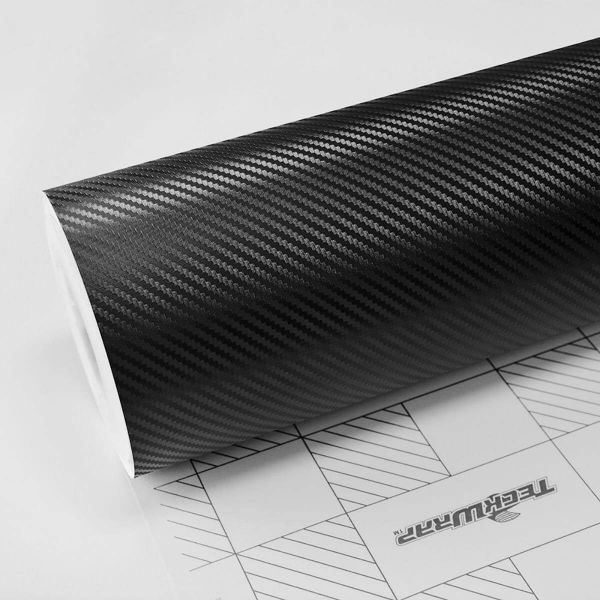 TeckWrap Carbon Fibre Car Wrapping Autofolie CF01 Noir Black 3D Carbon Folie Schwarz