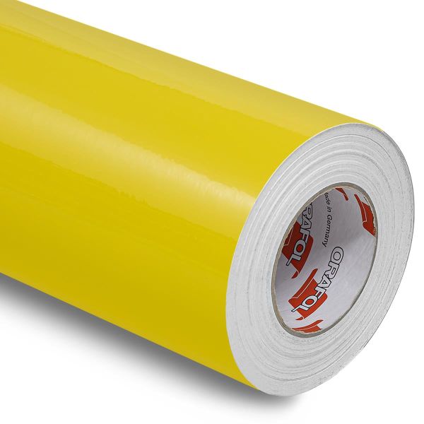 Oracal 951c Premium Cast Plotterfolie Vinylfolie Klebefolie selbstklebend 201 Krokusgelb Glanz
