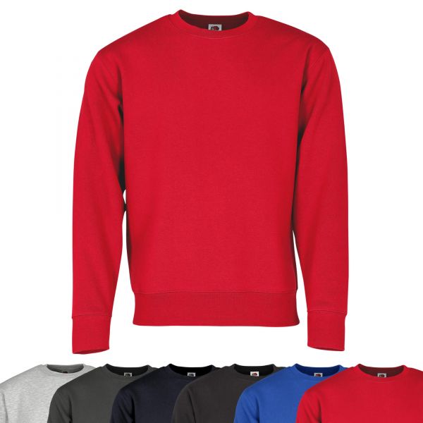 Fruit of the Loom® Premium Set-In Sweat Sweatshirt Pulli Pullover Langarmshirt 62154040 Rot