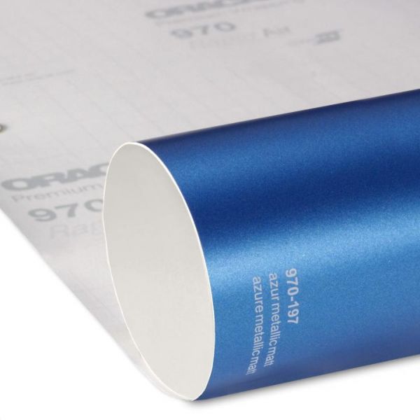 Oracal® 970RA Matt 197 Azurblau Metallic Rolle