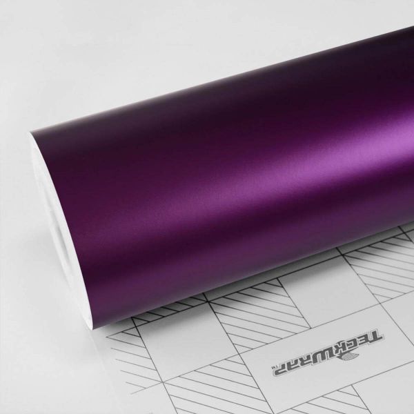 TeckWrap Matt Chrom Car Wrapping Autofolie Satin Chrom Folie VCH403-S Concord Grape
