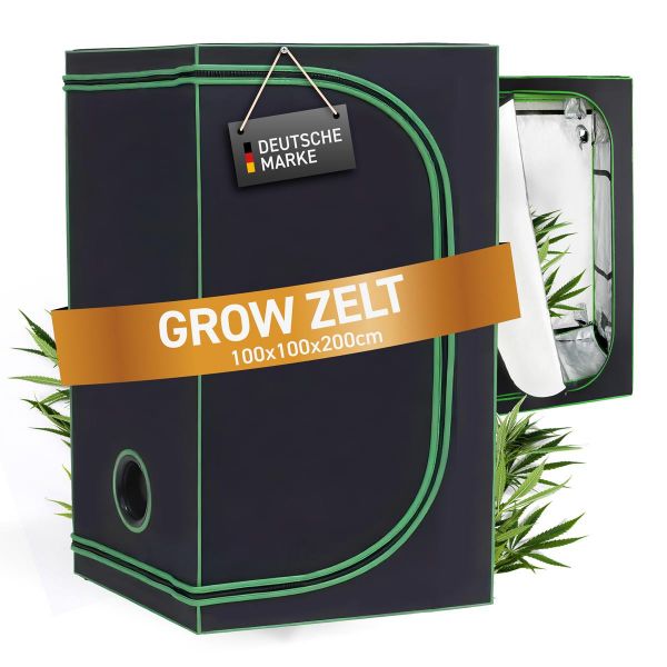 Growroom Grow Tent Gewächshaus Box Pflanzen Zuchtzelt - Aufzuchtzelt für Pflanzen 100 x 100 x 200 cm