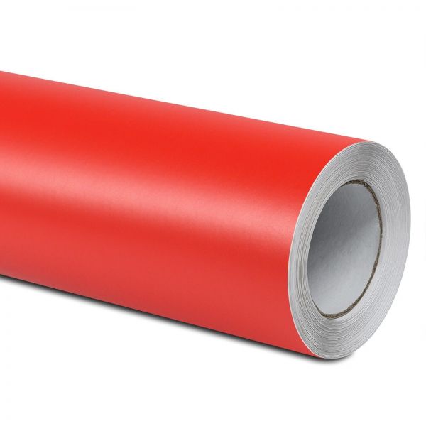 Folindo selbstklebende 3D Luftkanal Autofolie Folie Rot Matt