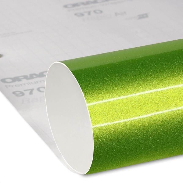 Oracal® 970RA 183 Sparklikng Citrus Fury Glanz Car Wrapping Autofolie mit Luftkanälen