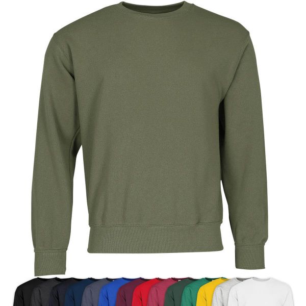 Fruit of the Loom® Classic Set-In Sweat Herren Sweatshirt Pullover 622020 Oliv