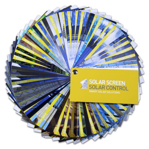 Solar Screen® Farbkarte mit Fensterfolien Mustern