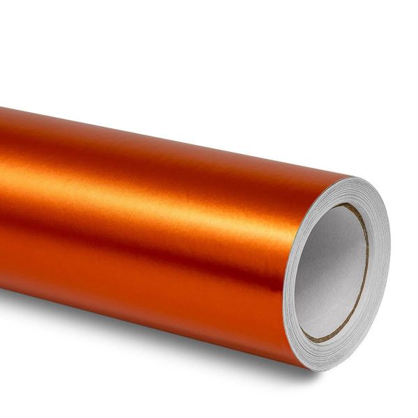 Rapid Teck Luftkanal Autofolie selbstklebende Car Wrapping Folie Matt Chrom Orange