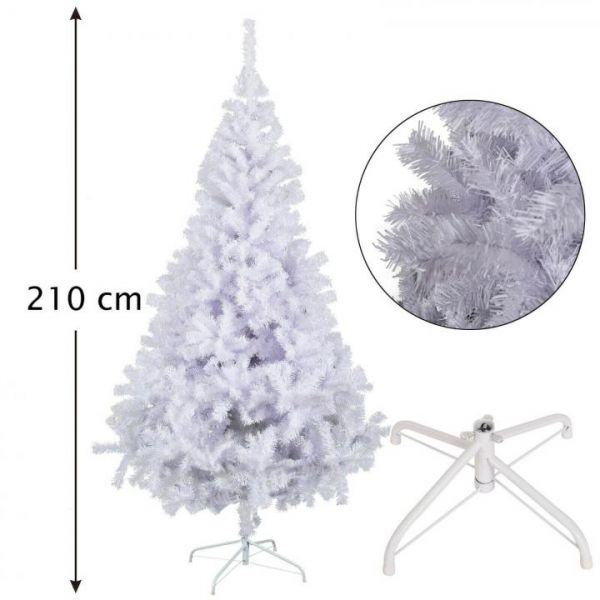 Rapid Teck® künstlicher Weihnachtsbaum - Tannenbaum weiß 210 cm