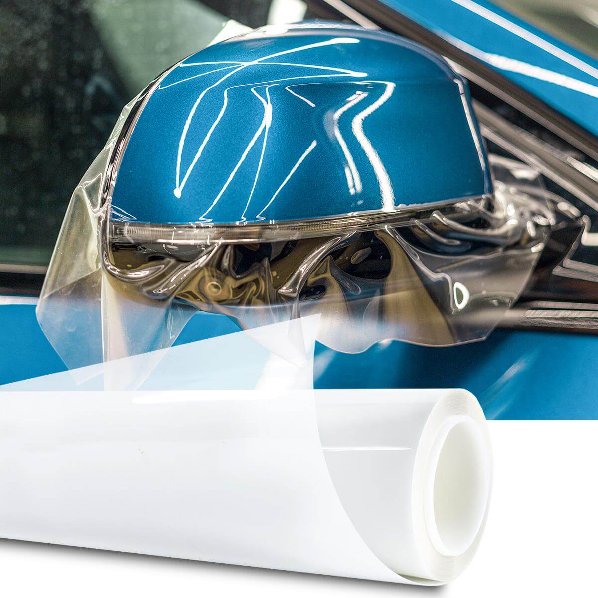 Folindo® Autofolie Blau Matt (23€/m²), 50 x 152 cm, + Rakel & Cutter, Selbstklebende Luftkanal Folie zur Auto Folierung