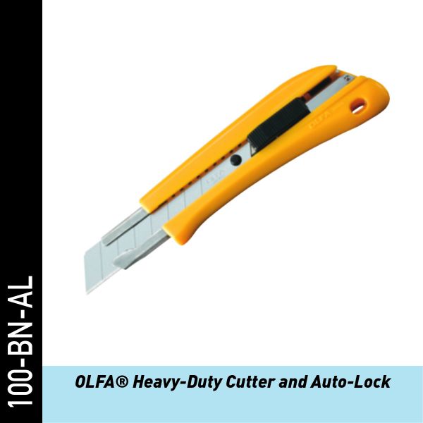 OLFA Heavy-Duty Cutter mit automatischer Klingenverriegelung | Folienmesser
