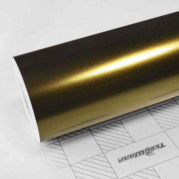 TeckWrap HM09 Greenfinch gold Satin Metallic Autofolie 