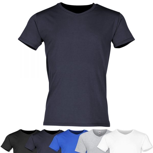 Fruit of the Loom® Iconic 150 V-Neck T-Shirt | Deep Navy