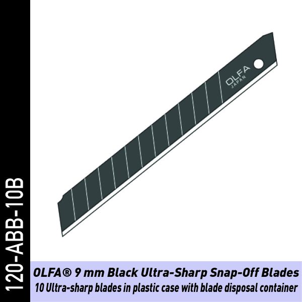 OLFA Excel- Snap-Off Klingen 45°, schwarz - 10 Stck.