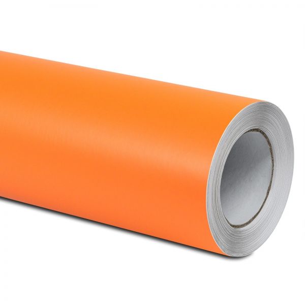 Folindo selbstklebende 3D Luftkanal Autofolie Folie Orange Matt