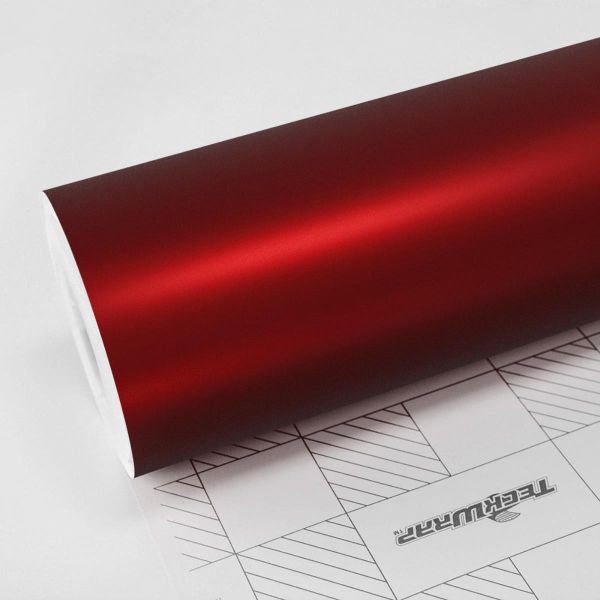 TeckWrap Matt Chrom Car Wrapping Autofolie Satin Chrom Folie VCH422-S Sangria Red