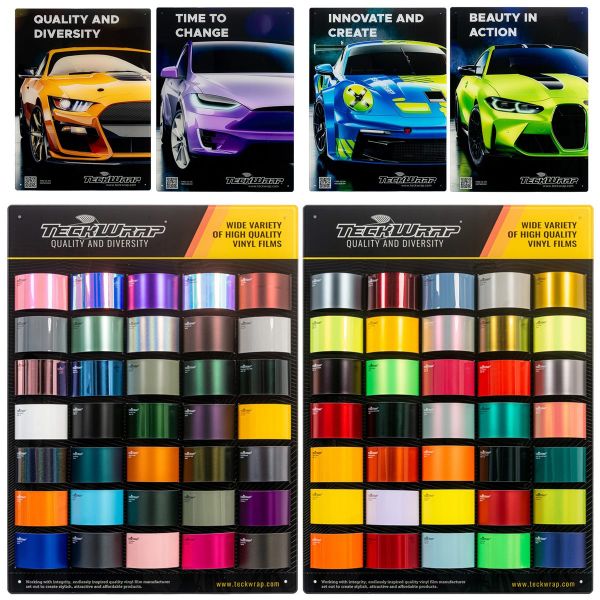 TeckWrap Display Set 2025 – Ausstellungswand Musterwand Farbmuster Set für Autofolien