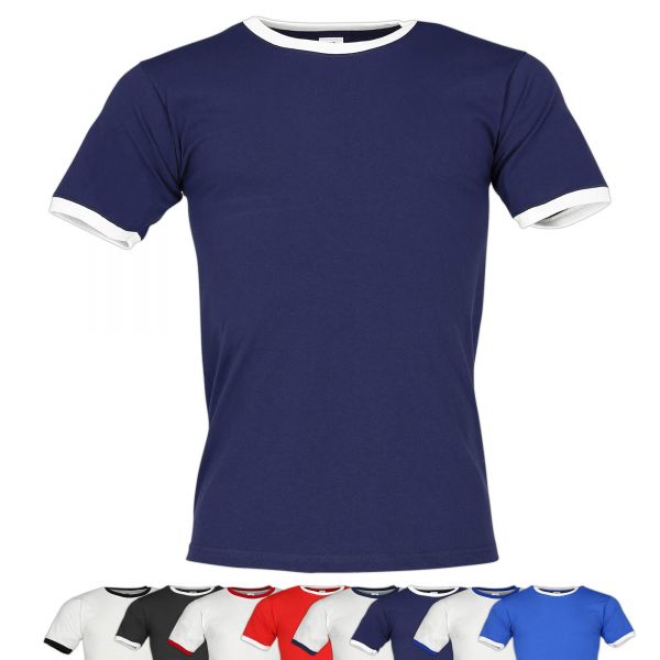Fruit of the Loom® Valueweight Ringer T | T-Shirt navy/weiß